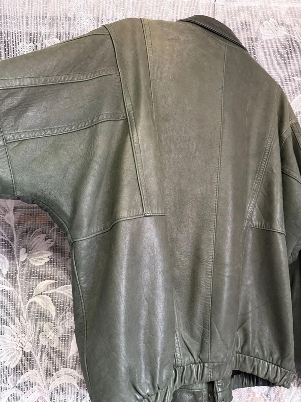 Vintage the Old Mill green buttery soft leather jacket - Picture 7 of 7
